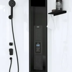 Cabine de douche hammam 1/4 de cercle hydromassant