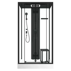 Cabine de douche hammam rectangulaire avec hydromassage