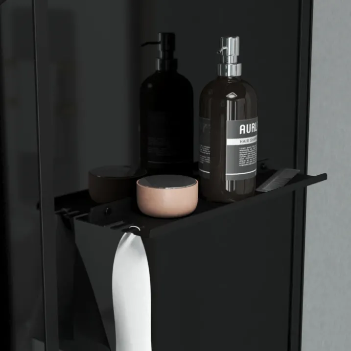 Cabine de douche hydromassante porte coulissante et panneau de contrôle tactile