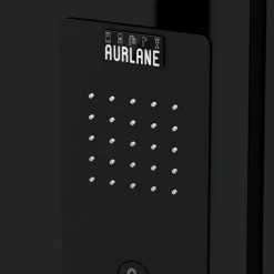 Cabine de douche hydromassante porte pivotante et panneau de contrôle tactile