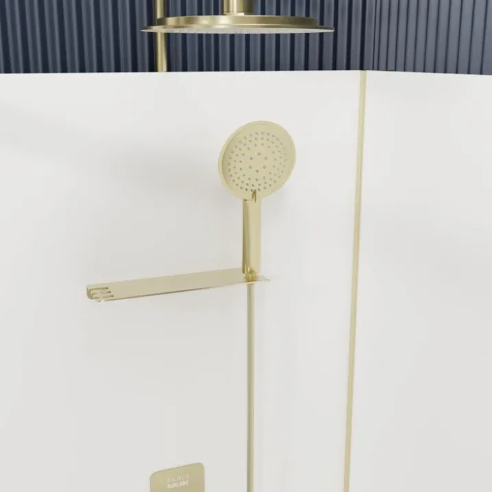 Cabine de douche rectangulaire avec receveur bas et porte coulissante
