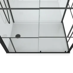 Cabine de douche rectangulaire portes coulissantes graphique