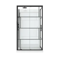 Cabine de douche rectangulaire portes coulissantes graphique
