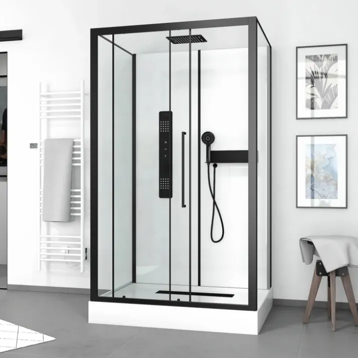 Cabine de douche rectangulaire design style industrielle