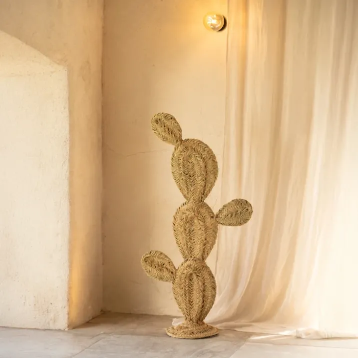 Cactus décoratif en paille XL