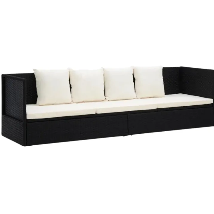Canapé de jardin avec coussin et oreillers