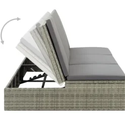 Canapé de jardin convertible avec coussin