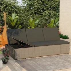 Canapé de jardin convertible avec coussin
