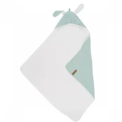 Cape de bain en gaze de coton avec oreilles de lapin