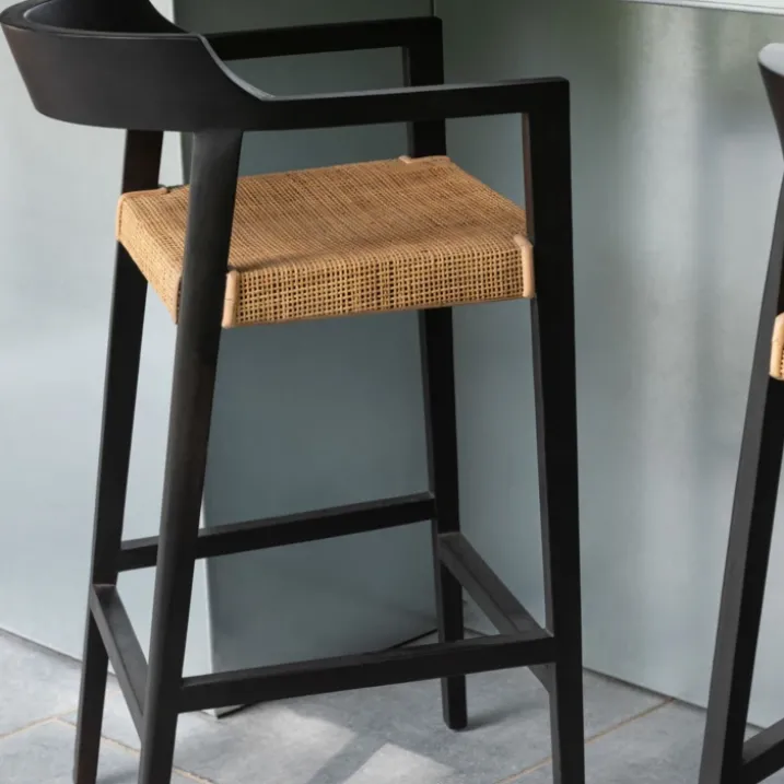 Chaise de bar en teck