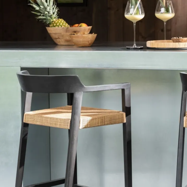 Chaise de bar en teck