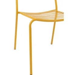 Chaise de jardin en métal avec dossier à lattes