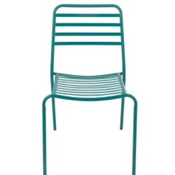Chaise de jardin en métal avec dossier à lattes