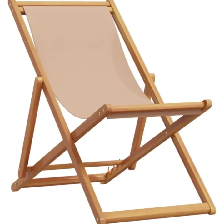 Chaise de plage pliante en bois avec dossier réglable
