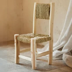 Chaise enfant bois de laurier et doum