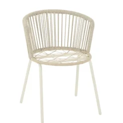 Chaise extérieure design en acier et corde