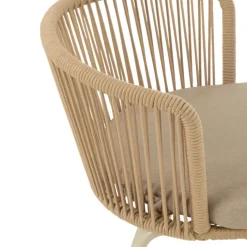 Chaise extérieure design en acier et corde