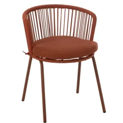 Chaise extérieure design en acier et corde