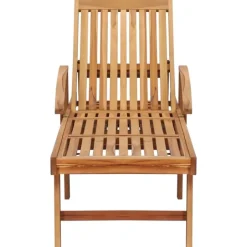 Chaise longue avec table en bois