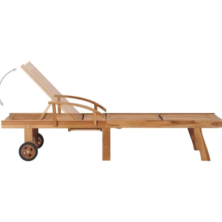 Chaise longue avec table en bois