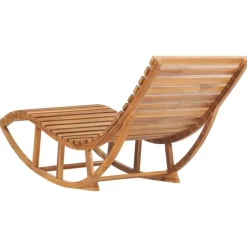 Chaise longue à bascule en teck