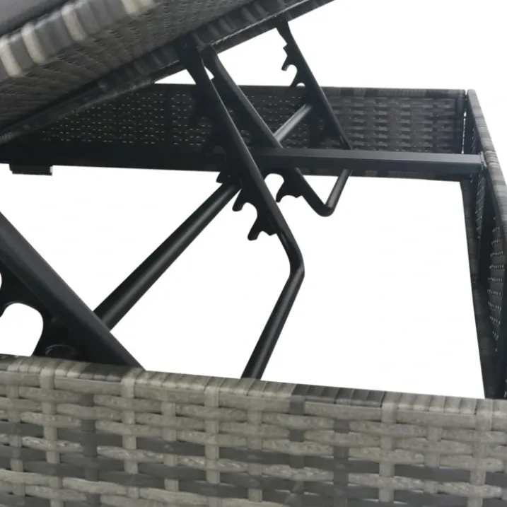 Chaise longue de jardin avec parasol