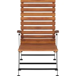 Chaise longue extérieure en acacia