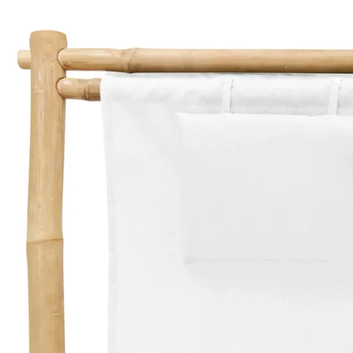 Chaise longue pliante en bambou