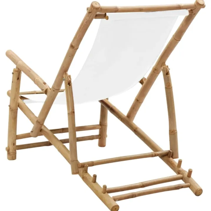 Chaise longue pliante en bambou