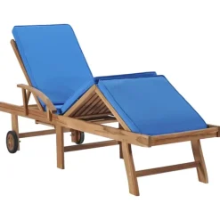 Chaise longue réglable avec coussin