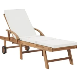 Chaise longue réglable avec coussin