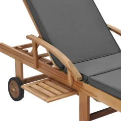 Chaise longue réglable avec coussin