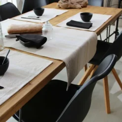Chemin de table coton épais Rustique