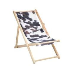 Chilienne pliante en bois à motif vache