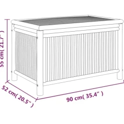 Coffre de rangement de jardin en bambou