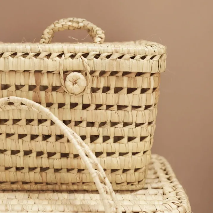Coffre de rangement feuille de palmier