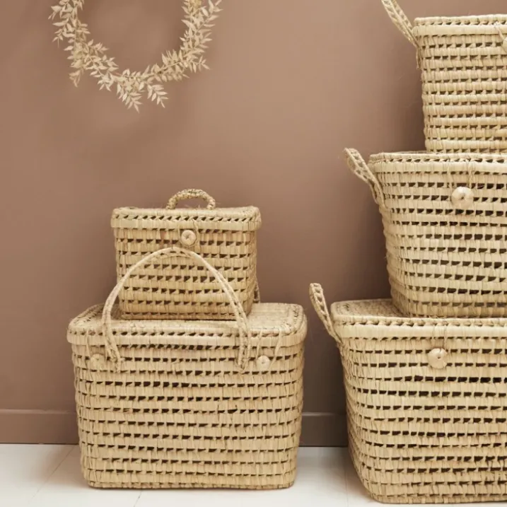 Coffre de rangement feuille de palmier