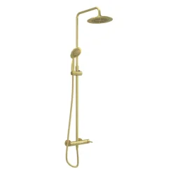 Colonne de douche mécanique dorée