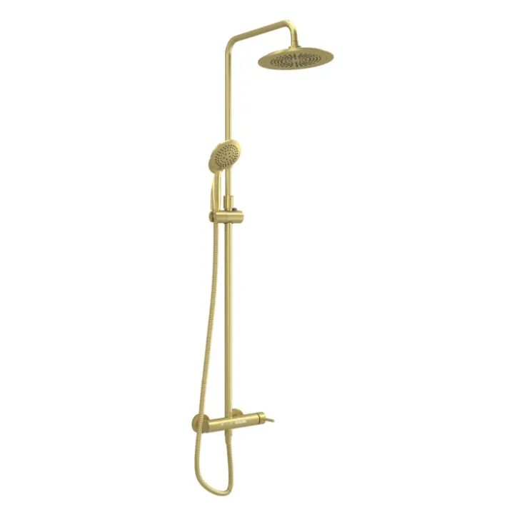 Colonne de douche mécanique dorée