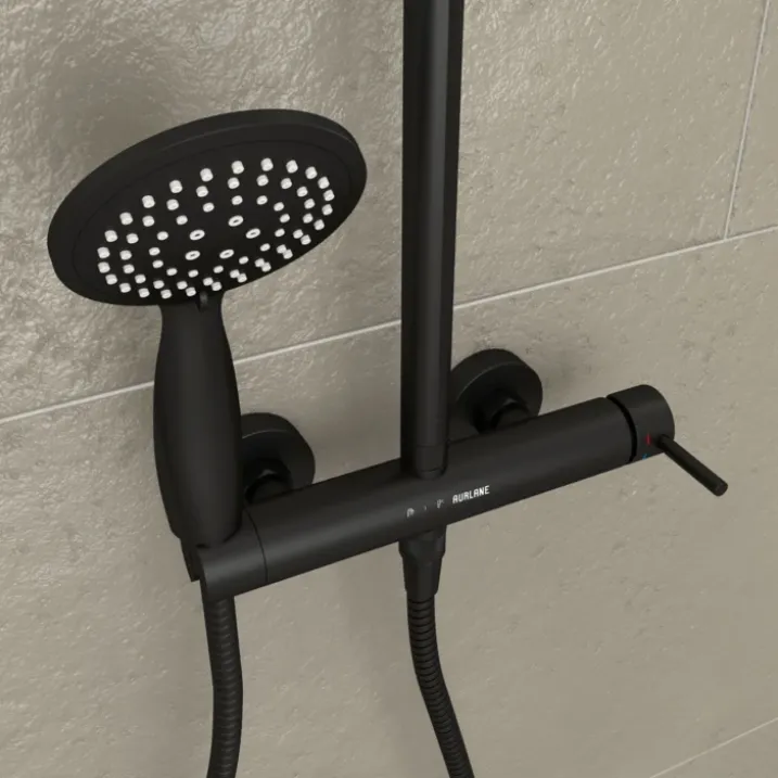 Colonne de douche mécanique noire