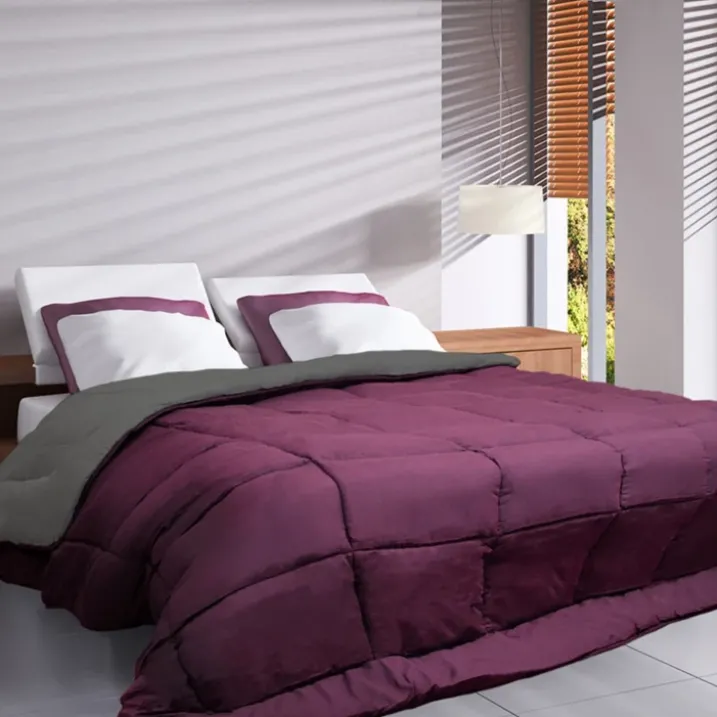 Couette chaude microfibre bicolore 400 gr/m2