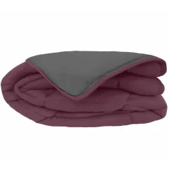 Couette légère réversible bicolore en microfibre 200 gr/m²