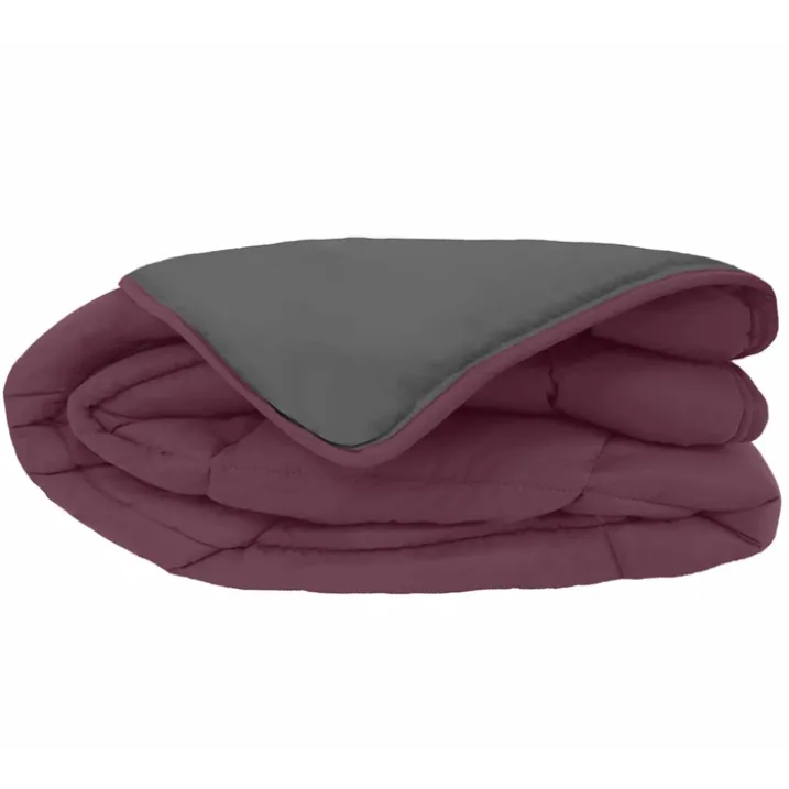 Couette légère réversible bicolore en microfibre 200 gr/m²