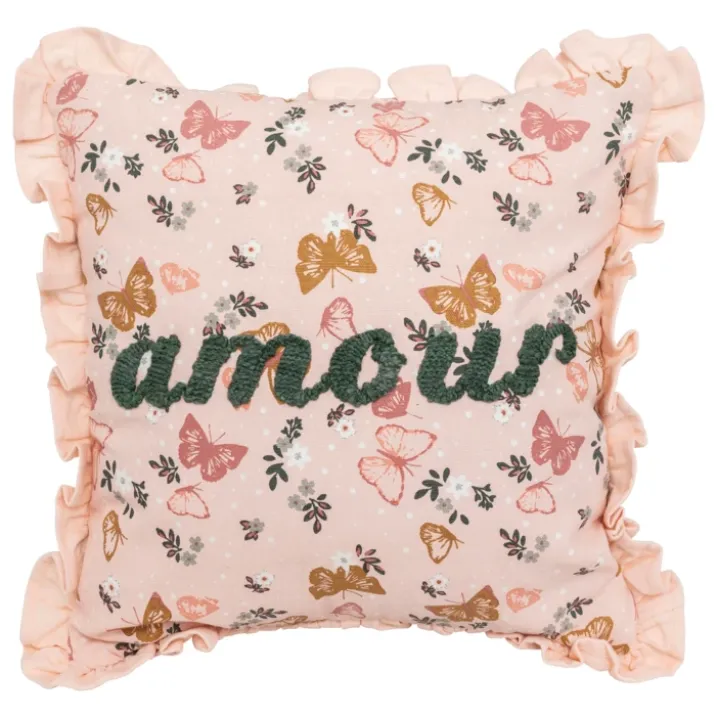 Coussin Amour avec papillons