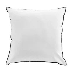 Coussin avec surjet en coton recyclé