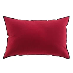Coussin avec surjet en coton recyclé