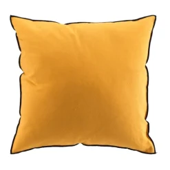 Coussin avec surjet en coton recyclé