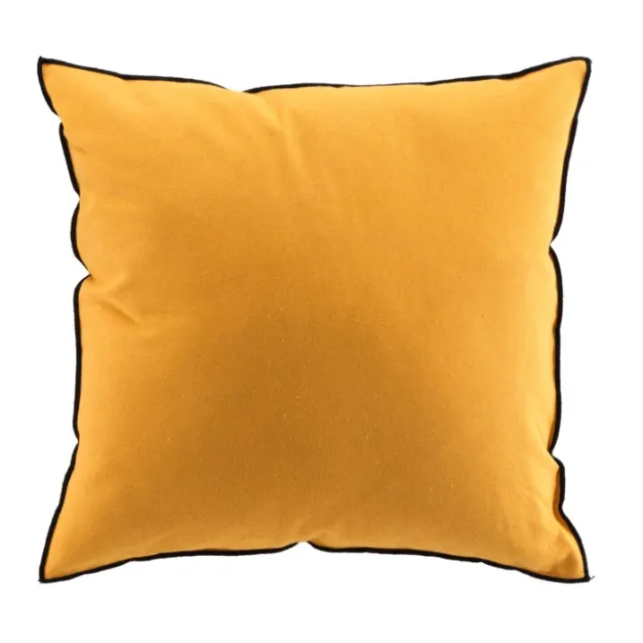Coussin avec surjet en coton recyclé