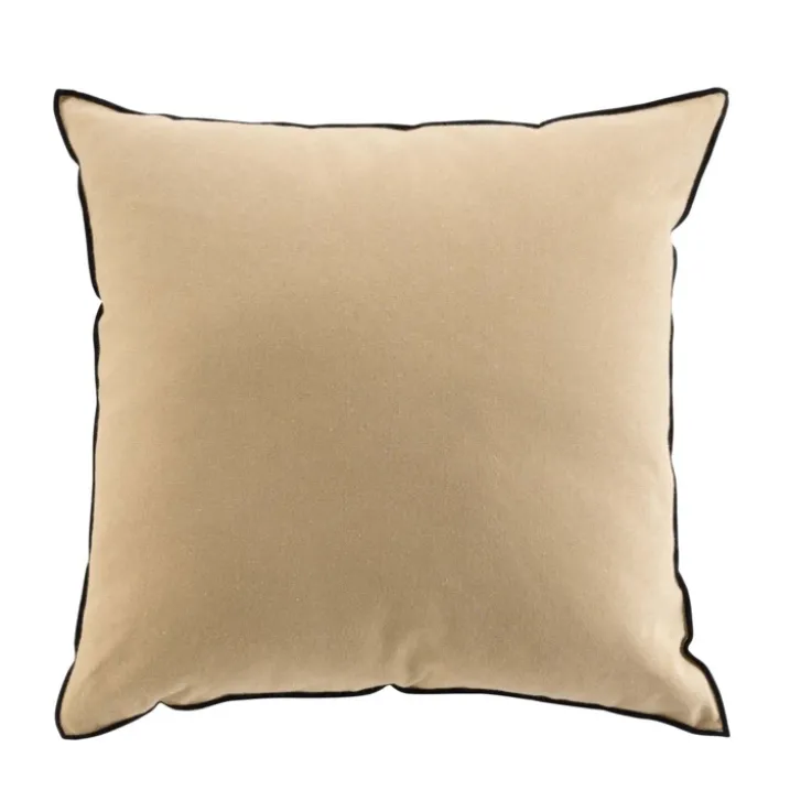 Coussin avec surjet en coton recyclé