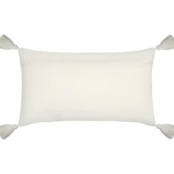 Coussin beigerectangulaire avec relief